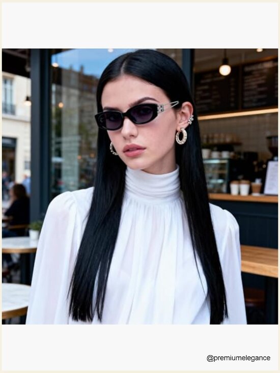 Retro Cat Eye Sunnies Night Petal, UV Protection, Unisex Sunglasses main image 6